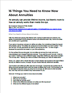 16 Things You Need to Know Now About Annuities-US News