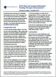 Schreiber New Law Retirement Income Funding Using Life Ins