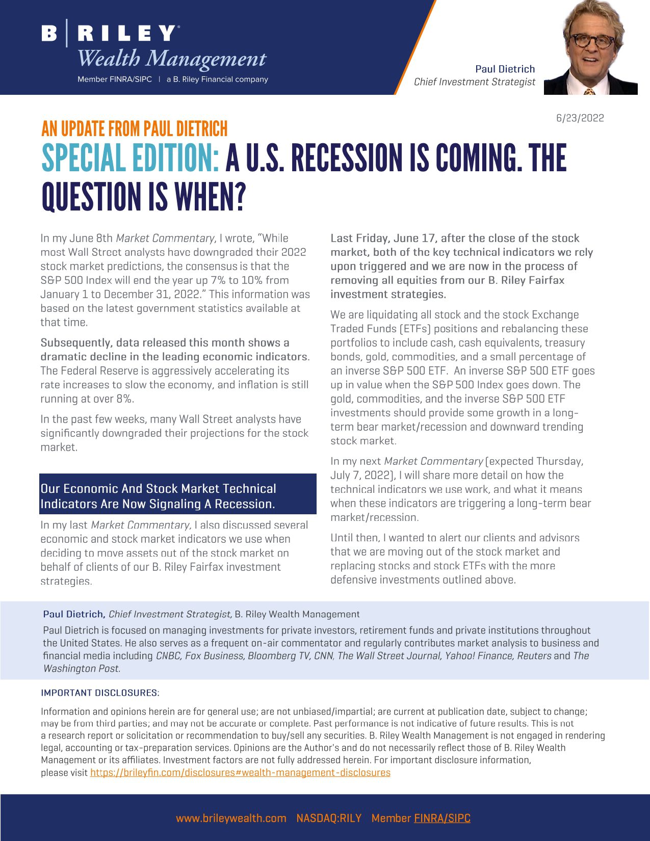 A U.S. Recession is Coming. The Question is When?