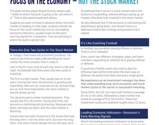 Focus on the Economy – Not the Stock Market