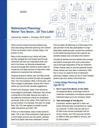 Stages of Retirement Planning Whitepaper
