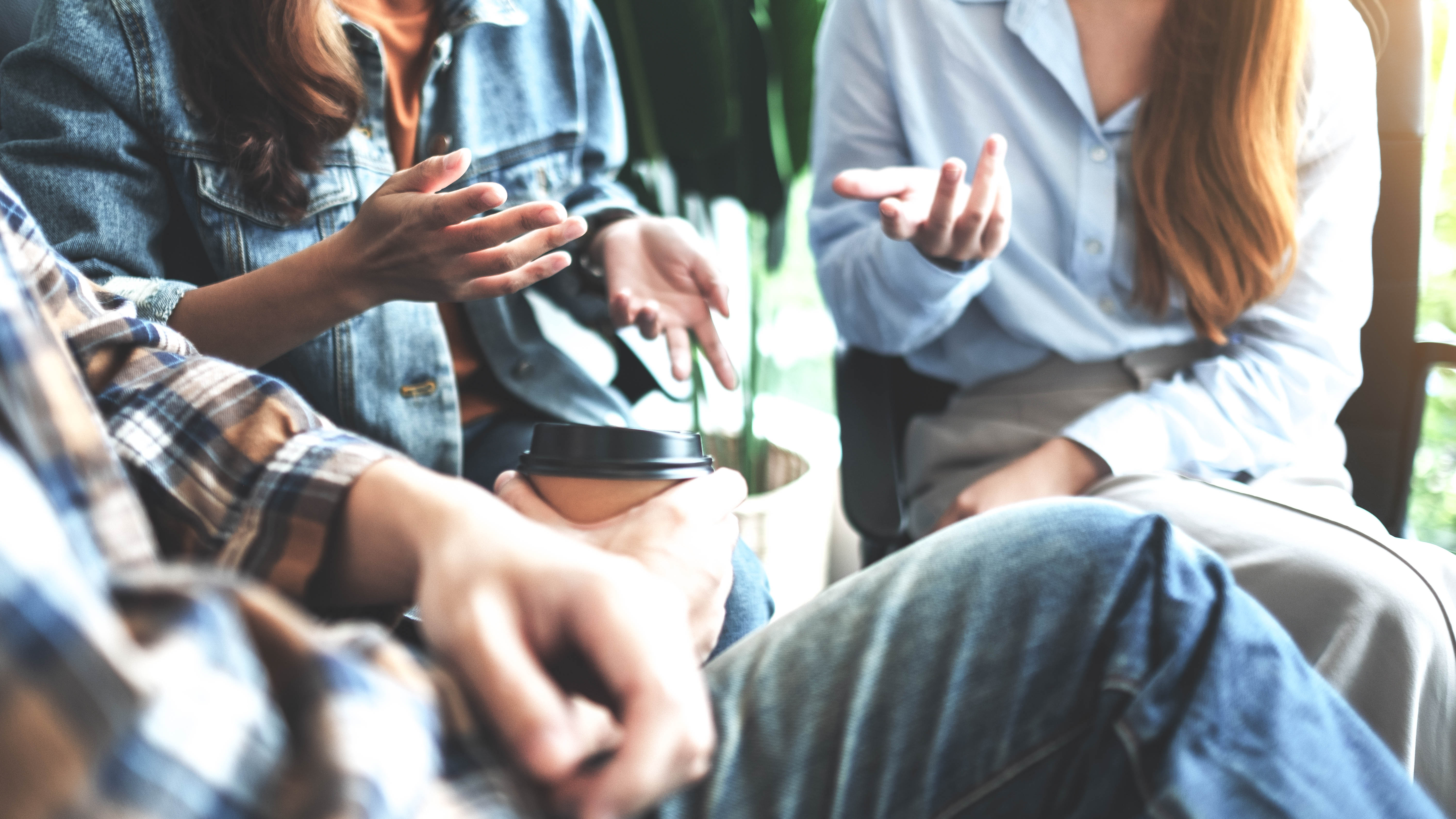 Young people talking